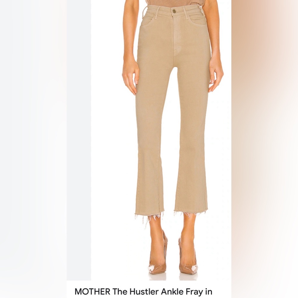 Mother The Hustler Ankle Fray Women's Tan Jeans 29